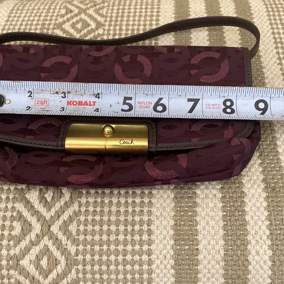 Coach Kristen Gunmetal Purple Chain Link Large Wristlet Clutch 46367 preppy - Picture 13 of 15